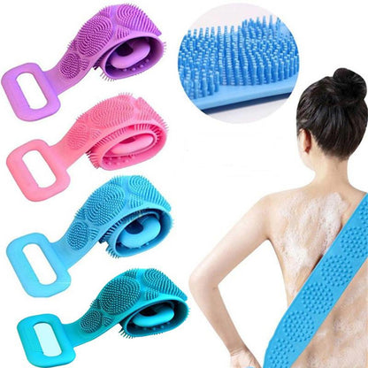 🛁 Product Title  Silicone Bath Body Scrubber & Back Exfoliating Brush – Flexible Shower Cleaning Belt
