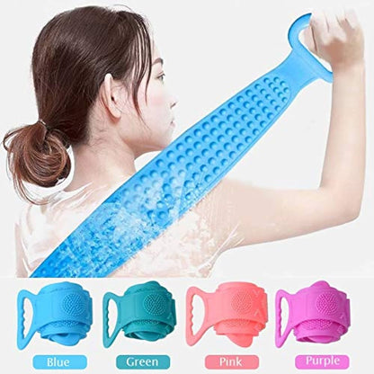 🛁 Product Title  Silicone Bath Body Scrubber & Back Exfoliating Brush – Flexible Shower Cleaning Belt