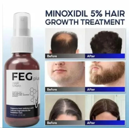 FEG Plus Hair Growth Spray – Nourishing Hair & Scalp Spray for Stronger, Healthier-Looking Hair (50ml)