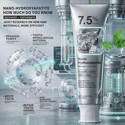 🦷7.5% Nano Hydroxyapatite Toothpaste – Fluoride-Free Sensitivity & Enamel Care