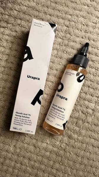 Urapra Glycolic Acid 7% Toning Solution – Gentle Exfoliating Facial Toner for Brighter & Smoother Skin (100ml)