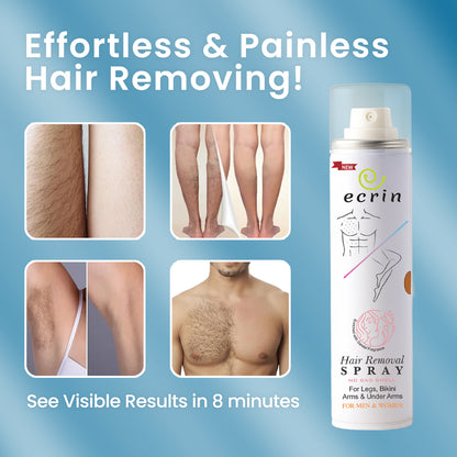 Ecrin Hair Removal Spray – Fast & Gentle Hair Removal Spray for Smooth Skin | For Men & Women