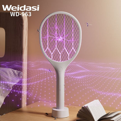 USB Rechargeable Electric Mosquito Swatter Racket | 3-Layer Safety Mesh | Fly & Mosquito Killer