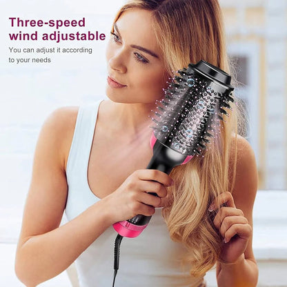 Professional Hot Air Brush Hair Dryer & Styler – Ceramic Heating Hair Brush