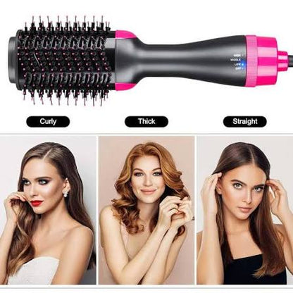 Professional Hot Air Brush Hair Dryer & Styler – Ceramic Heating Hair Brush