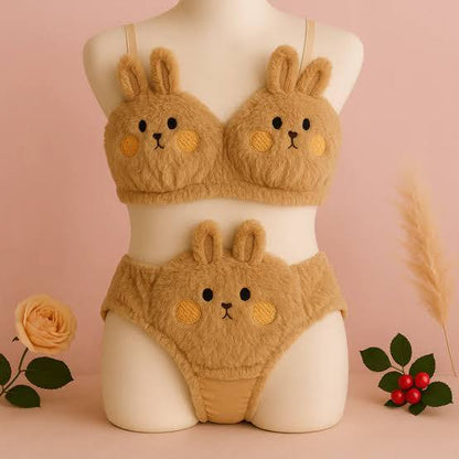 Cute Bunny Plush Lingerie Set for Women – Soft & Cozy Rabbit Design