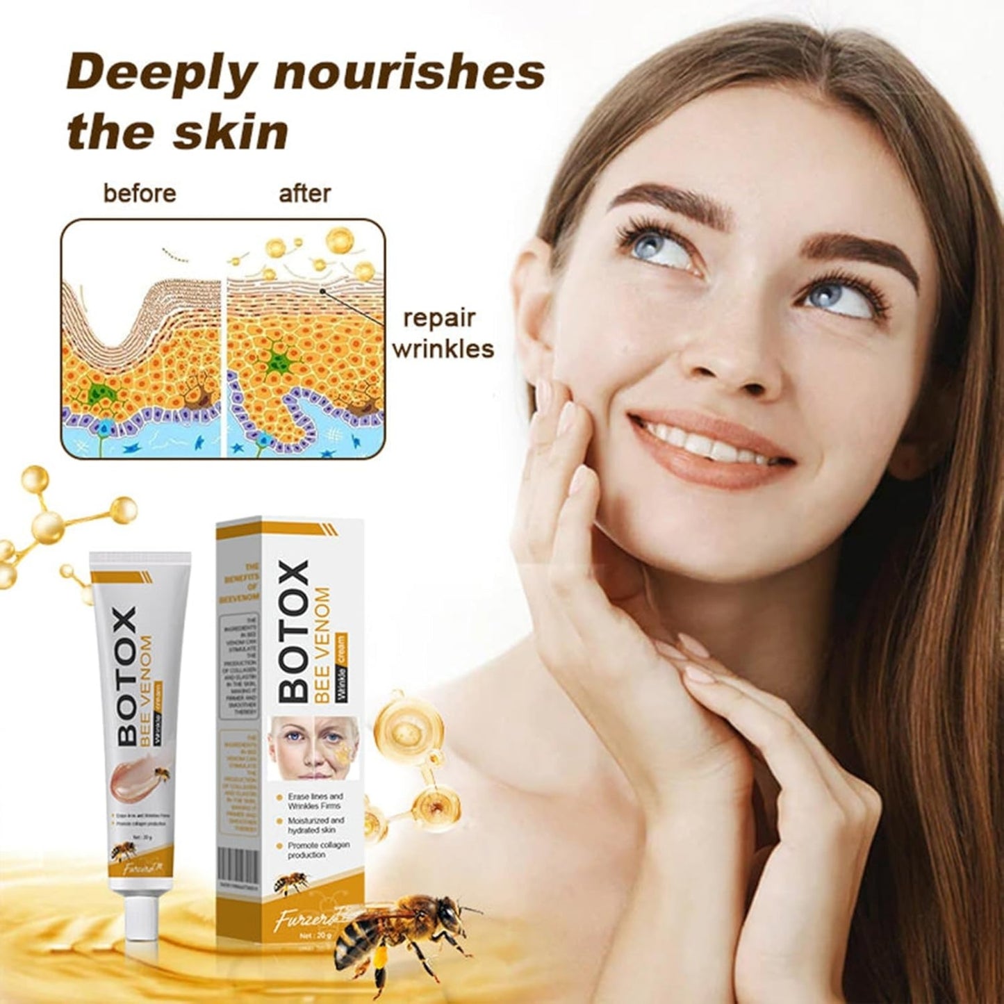 Botox Bee Venom Anti-Wrinkle Cream – Skin Tightening, Deep Hydration & Natural Glow Formula