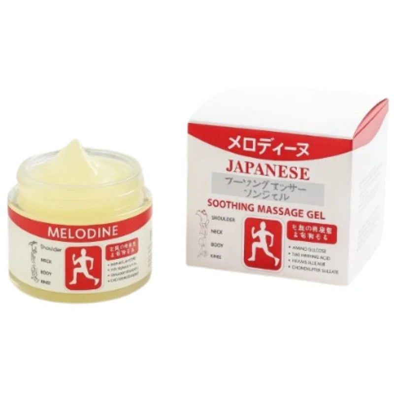 Melodine Japanese Soothing Massage Gel – Pain Relief Cream for Muscle, Neck & Body | Fast-Acting Relief Balm