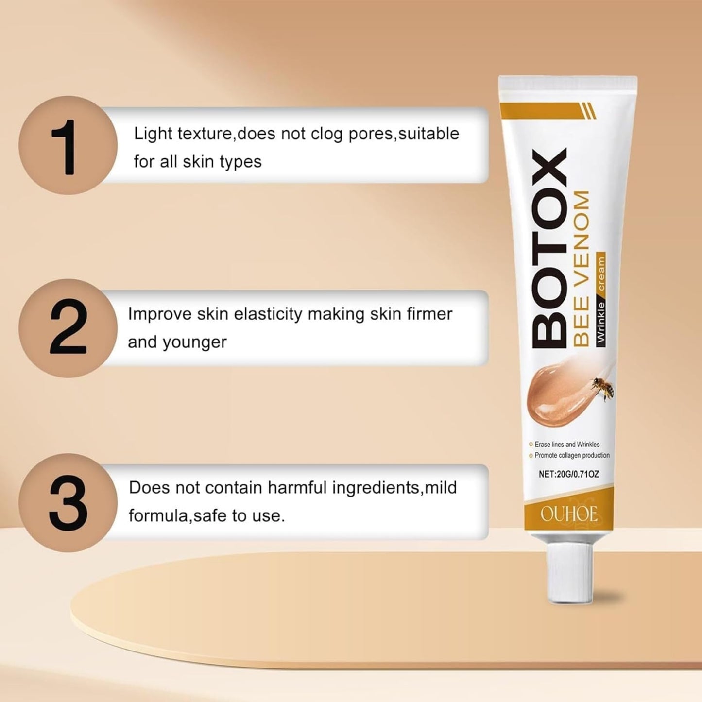 Botox Bee Venom Anti-Wrinkle Cream – Skin Tightening, Deep Hydration & Natural Glow Formula